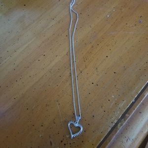 Silver Heart Shaped Necklace